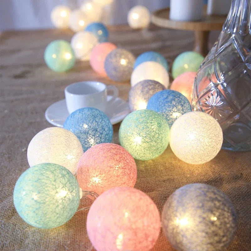 Cotton Ball Garland