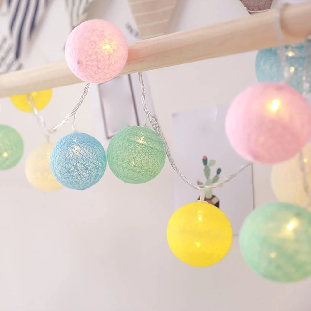 Cotton Ball Garland