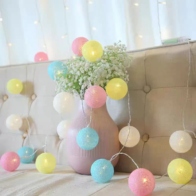 Cotton Ball Garland