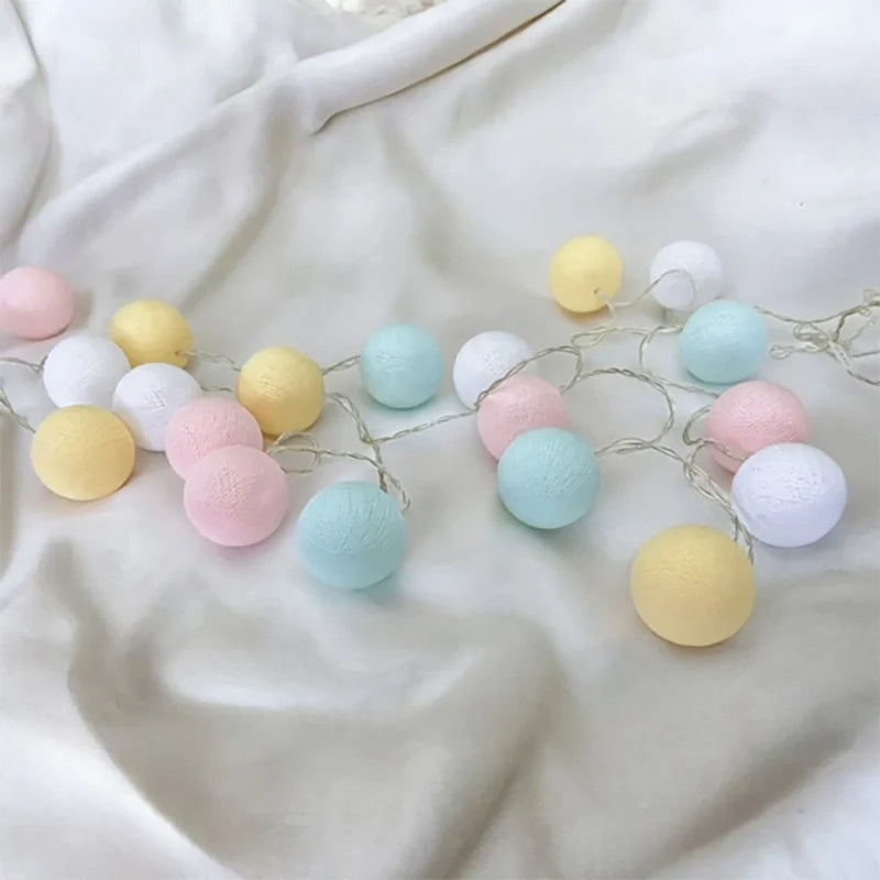 Cotton Ball Garland