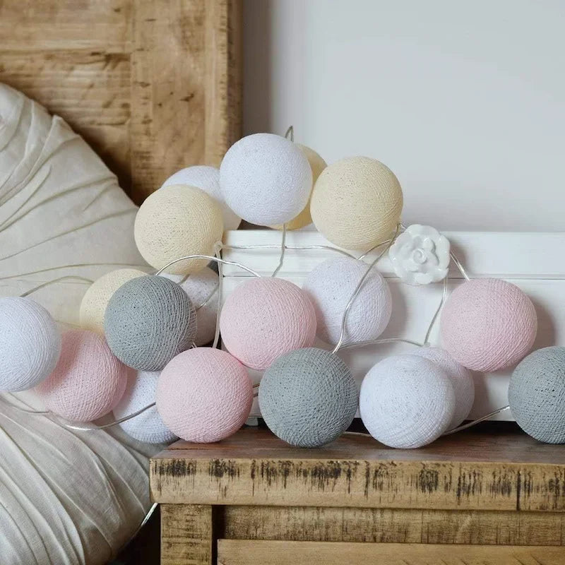 Cotton Ball Garland